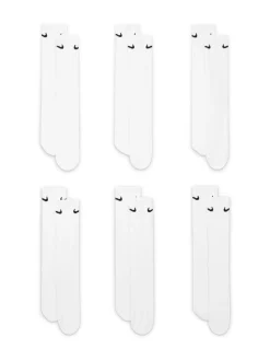 Blanc - Col rond - Lot de chaussettes Nike Everyday Cushioned 6