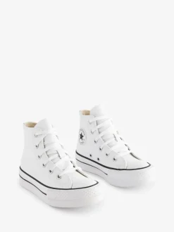Blanc - Converse baskets en cuir EVA Lift Junior All Star