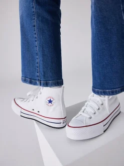 Blanc - Converse Eva Baskets montante pour jeunes