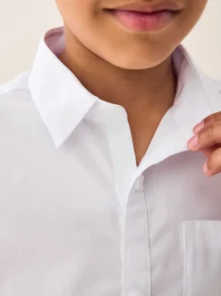 Blanc - Easy Fastening Manches courtes School Shirts 2 Pack (3-16ans)