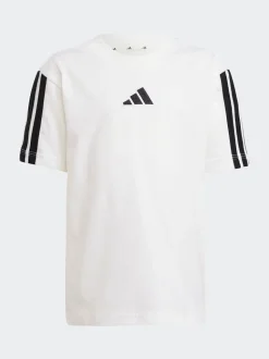 Blanc - Ensemble t-shirt adidas Essentiels pour petits enfants
