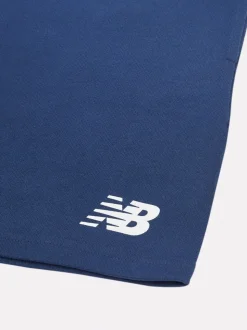 Blanc - Ensemble t-shirt et short à logo empilé New Balance