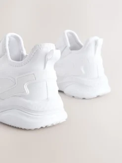 Blanc - Entraîneurs en dentelle élastique