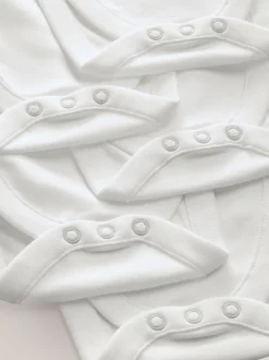 Blanc - Lot de 5 bodys à manches longues bébé dysplasie de la hanche