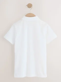 Blanc - Lot de 5 chemises à manches courtes Coupe ajustée en coton pour l’école (3-16ans)