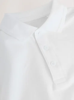 Blanc - Lot de 5 chemises à manches courtes Coupe ajustée en coton pour l’école (3-16ans)