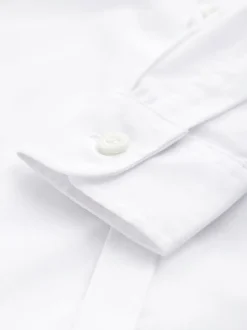 Blanc - Lot de 2 chemises stretch à manches longues pour l'école (3-16ans)