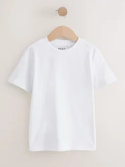Blanc - Lot de 5 T-shirts à manches courtes (3-16ans)