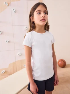 Blanc - Lot de 2 t-shirts d’école de sport 100% coton (3-16ans)