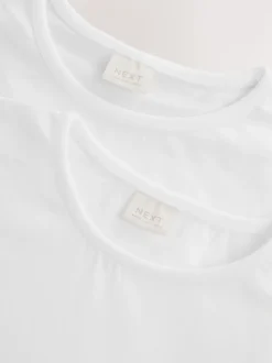 Blanc - Lot de 2 t-shirts d’école de sport 100% coton (3-16ans)