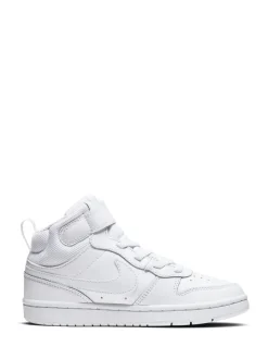 Blanc - Nike Junior Court Borough Mid Trainers