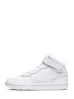 Blanc - Nike Junior Court Borough Mid Trainers