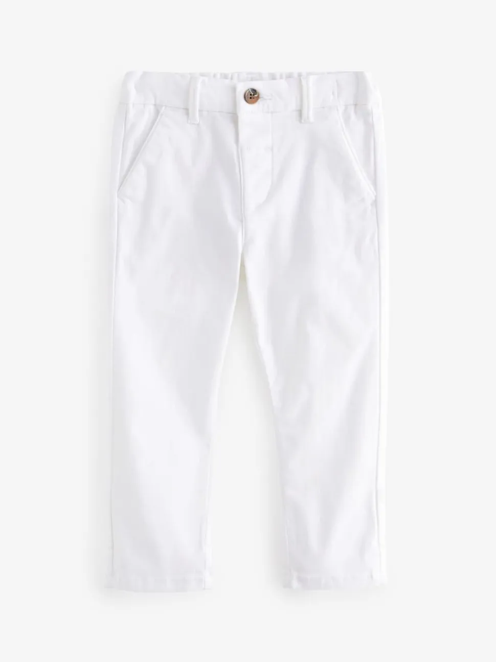 Blanc - Pantalon chino extensible (3mois-7ans)