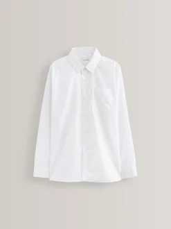 Blanc - Paquet de 2 chemises d'école à manches longues (3-17ans)