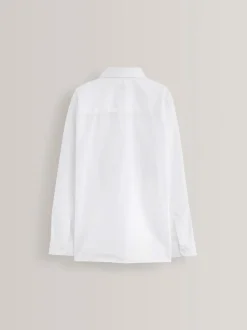 Blanc - Paquet de 2 chemises d'école à manches longues (3-17ans)