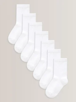 Blanc - 7{Paquet de chaussettes en coton riche