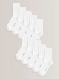 Blanc - 10{Paquet de chaussettes en coton riche