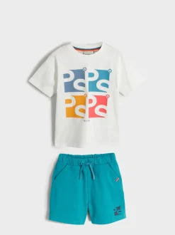 Blanc - Paul Smith Junior ensemble haut et short garçon