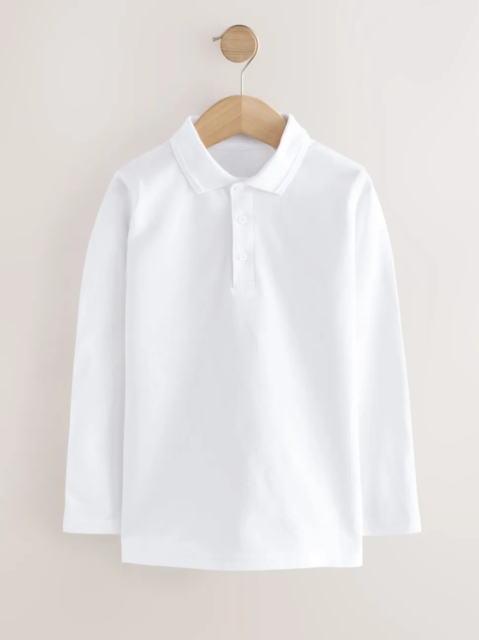 Blanc - Polo à manches longues pour l'école, lot de 2 (3-16ans)