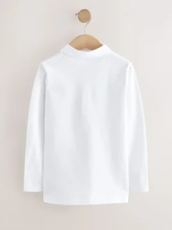 Blanc - Polo à manches longues pour l'école, lot de 2 (3-16ans)
