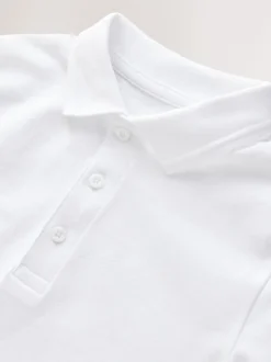 Blanc - Polo à manches longues pour l'école, lot de 2 (3-16ans)