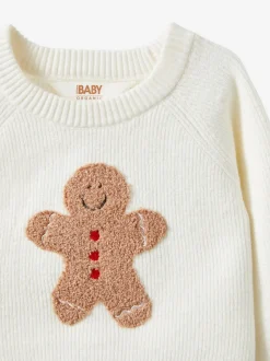 Blanc - Pull en coton sur maille