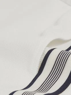 Blanc - Short Reiss Terry texturé à bandes latérales