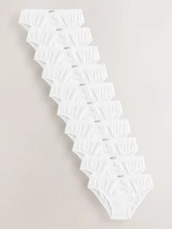 Blanc - Slip en coton 100% 10 Paquet (1.5-16ans)