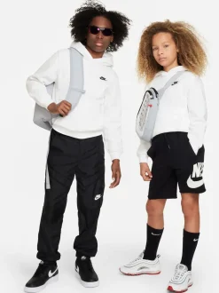 Blanc - Sweat à capuche Nike Club en polaire à enfiler