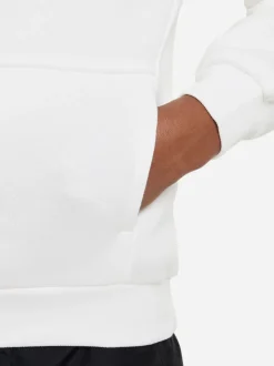 Blanc - Sweat à capuche Nike Club en polaire à enfiler