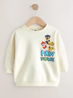 Blanc - Sweat-shirt Paw Patrol à col rond (9mois -8ans)