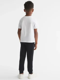 Blanc - T-shirt à col ras du cou en coton Reiss Bless