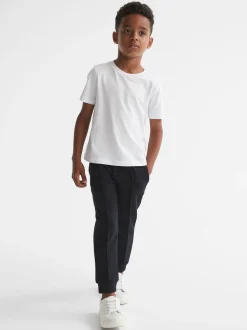 Blanc - T-shirt à col ras du cou en coton Reiss Bless