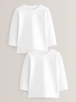 Blanc - T-shirt à manches longues (3mths-7yrs)