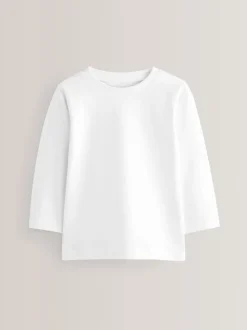 Blanc - T-shirt à manches longues (3mths-7yrs)