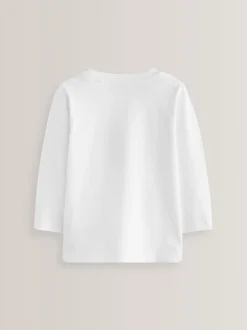 Blanc - T-shirt à manches longues (3mths-7yrs)