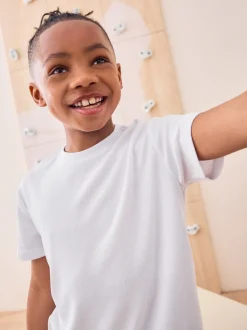 Blanc - T-shirt de sport (3-16ans)