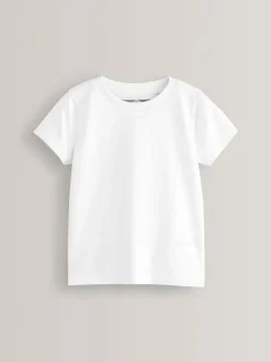 Blanc - T-shirt Manches courtes (3mths-7yrs)