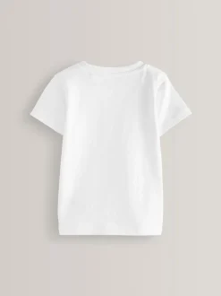 Blanc - T-shirt Manches courtes (3mths-7yrs)