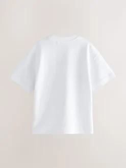 Blanc - T-shirt épais décontracté (3-16 ans)
