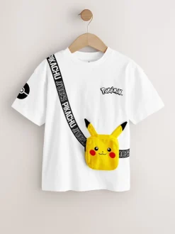 Blanc - T-shirt Pokemon à manches courtes (4-14ans)