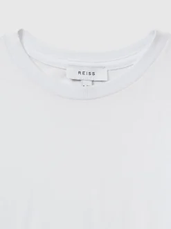 Blanc - T-shirt Reiss Bless à col ras du cou