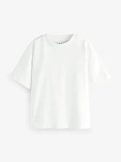 Blanc - T-shirt uni Manches courtes (3mths-7yrs)
