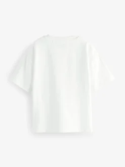 Blanc - T-shirt uni Manches courtes (3mths-7yrs)