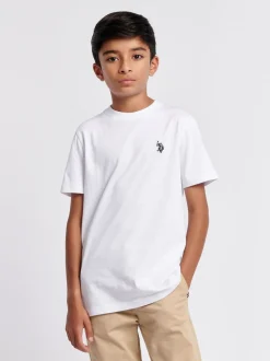 Blanc - U.S. Polo Assn. Double Horsemen T-Shirt