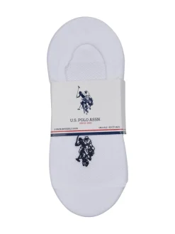 Blanc - U.S. Polo Assn. Lot de chaussettes de sport invisibles 5