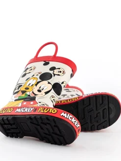Blanc - Vanilla Underground Bottes en caoutchouc Mickey & Pluto garçon avec poignées
