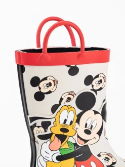 Blanc - Vanilla Underground Bottes en caoutchouc Mickey & Pluto garçon avec poignées