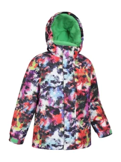 Blanc - Veste de ski Mountain Warehouse Mogal imprimée en polaire doublée