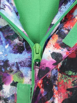 Blanc - Veste de ski Mountain Warehouse Mogal imprimée en polaire doublée